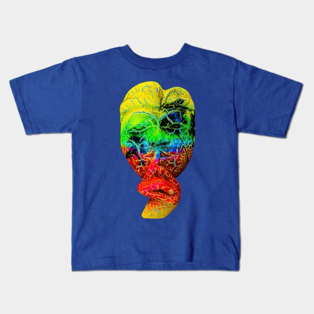 Bali mask cut out Kids T-Shirt by kall3bu